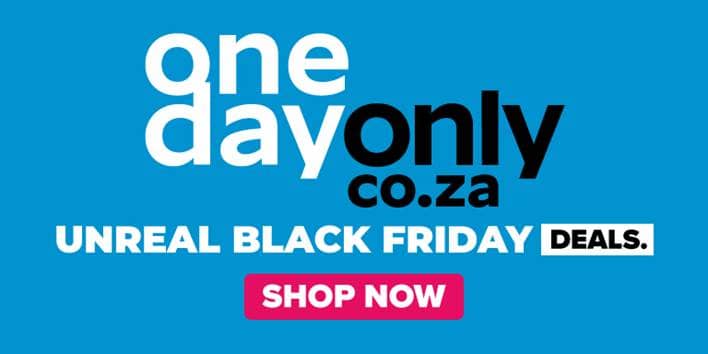 Banner image of the onedayonly website advertising their 2022 black friday deals